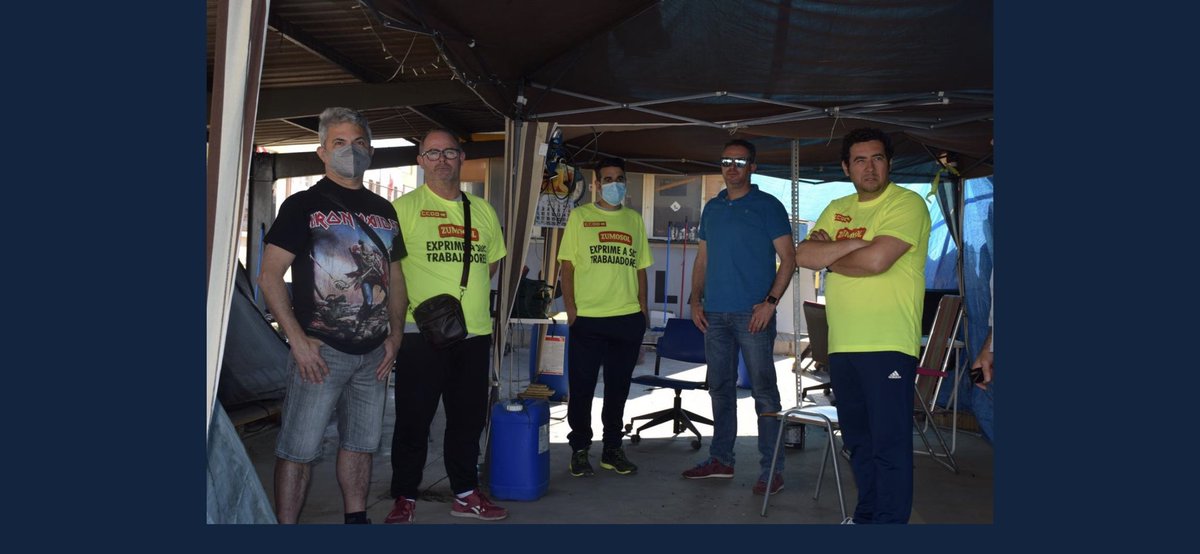Trab_Zumosol's tweet photo. Buscamos la máxima repercusión posible, estamos bastante cansados y ahora encima nos viene la caló

Estar debajo de una chapa a 40 grados no es mu agradable 

Queremos pediros la máxima difusión posible, que nuestra situación llegue a cada rincón de nuestro país. Seguidnos  🙏🏻🙏🏻 https://t.co/sXckXMW5Tc