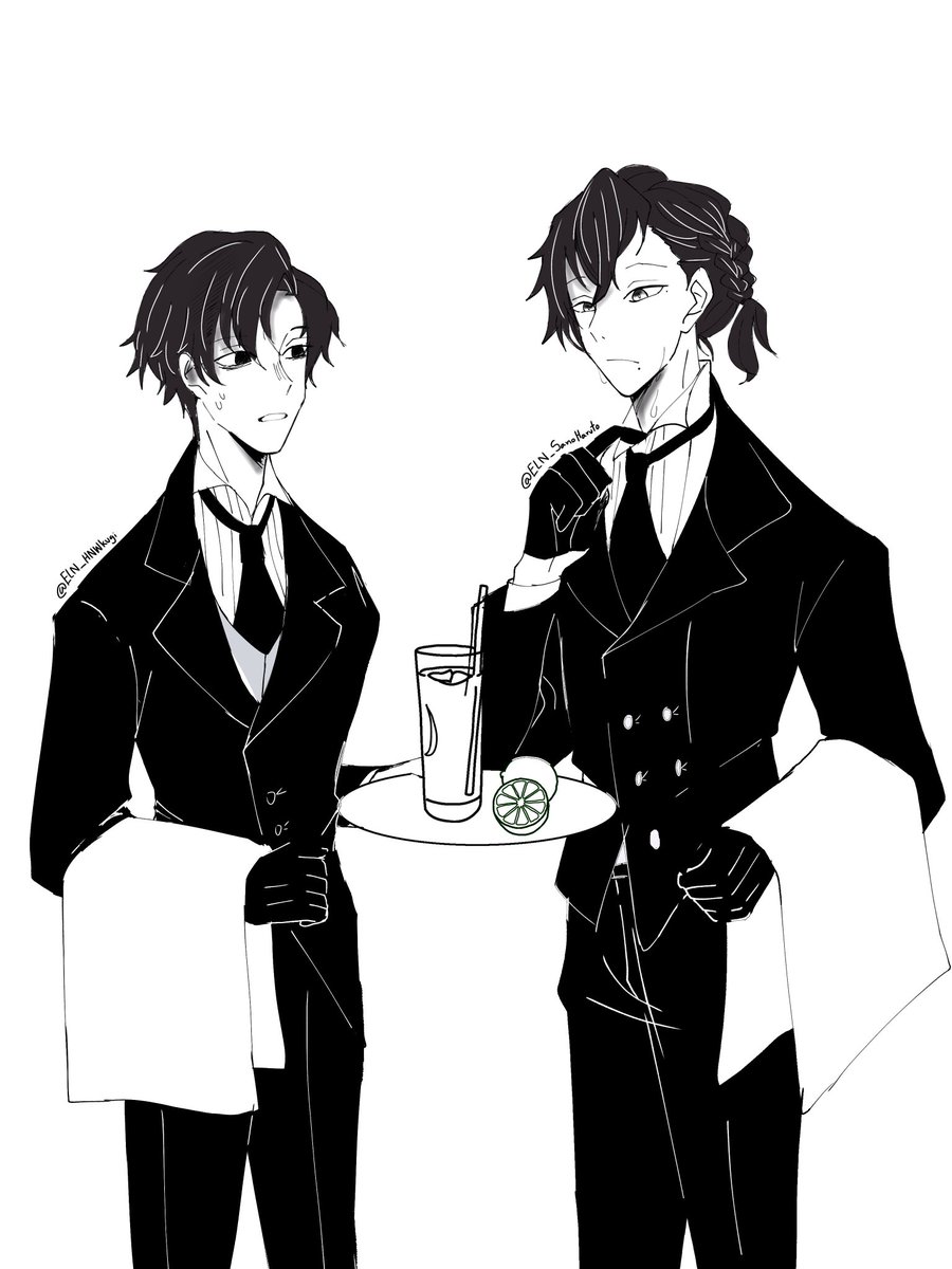 ELN_SanoHaruto's tweet photo. #ELN_Butler
"เซมไปร้อนบ้างไหมครับ ผมว่าชุดนี้มันร้อนๆนะ"
"นายท่านรอแปบนะครับ เดี๋ยวผมไปเช็ดโต๊ะให้.."
(เลยเวลามานานแล้วไงเราจะลงอยู่55555555555 ขออนุญาตนำคุกิเซมไปมาวาดนะคะแค่กๆๆๆ) https://t.co/Dcn81ZsqPA
