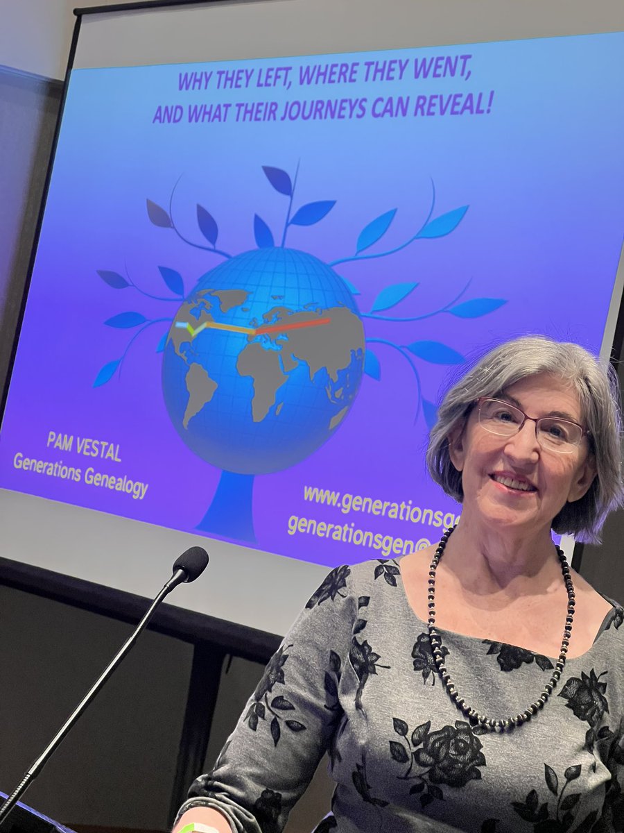 MikayleStole's tweet photo. Great information from @ngsgenealogy conference with #pamvestal #NGS2022GEN https://t.co/Mx8EUiyVeX
