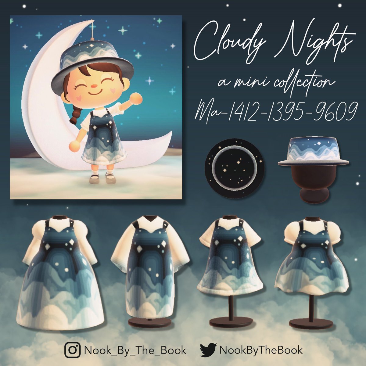 nookbythebook's tweet photo. Some clouds and stars for your Saturday! ☁️🌌 #ACNH #AnimalCrossing #AnimalCrossingDesigns https://t.co/9fjqUYz17j