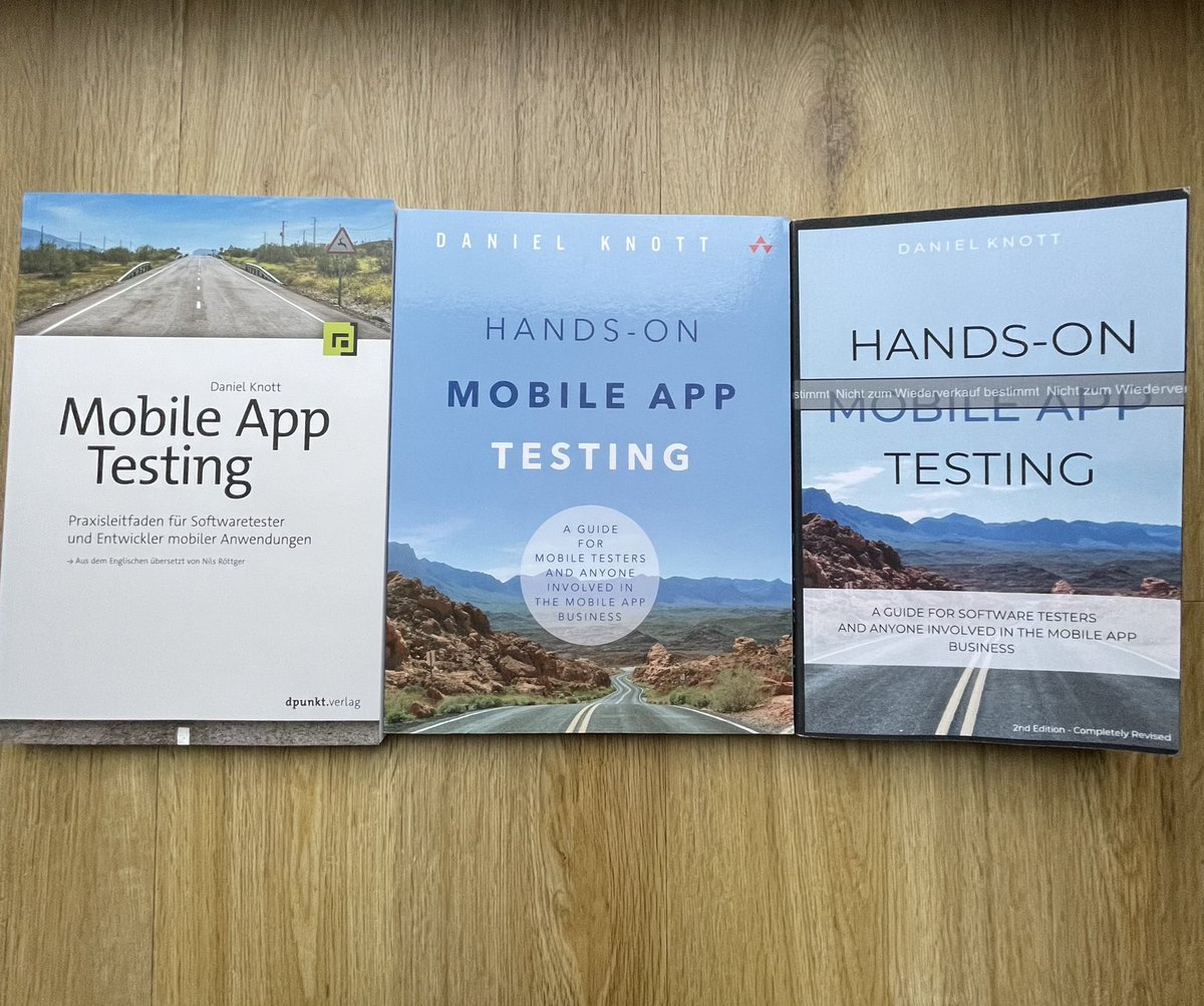 dnlkntt's tweet photo. Just a little bit proud 🤩.I put so many hours of writing into this book 🤯 and I am thankful for all the feedback I got over the years.The book helped many #softwaretesters and #mobiletesters in their career.I hope the 2nd edition will be helpful again. Happy reading 😊 #testing https://t.co/wHa5hM7jwD