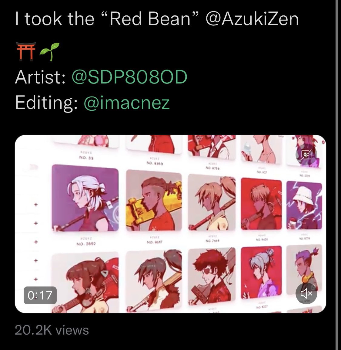 SunwayIKZ's tweet photo. Amazing to see 20k + views on “Red Bean” Congratulations @SDP808OD &amp; @imacnez ♥️⛩ https://t.co/1C0bIZd8lK