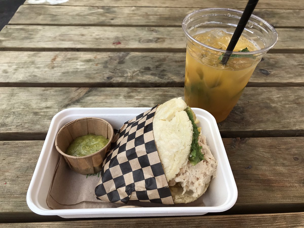 Once again I savour the delights of <a href="/streetfoodCDF/">Street Food Circus</a> this time from <a href="/tqpepiada/">The Queen Pepiada</a> with a lovely arepa. 🇻🇪 #Cardiff #Foodie