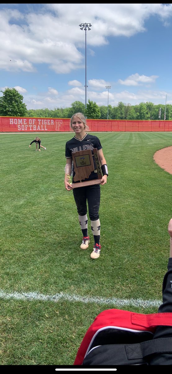 Sectional champs!! I got pitching start and had an incredible defense and offense behind me. Go millers!!