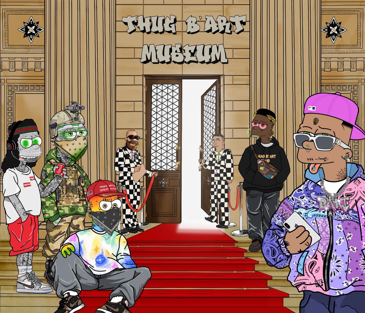 The journey begins... you're still early 👀
Our discord doors are now opened for everyone 🚪
dsc.gg/thugbartclub

⏰ 33 whitelist spots available! 
Tag frens, enter discord.