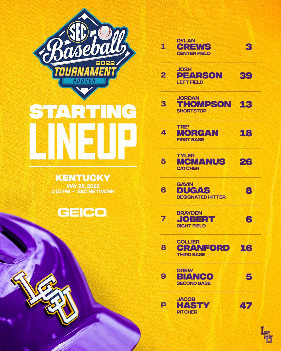 LSUbaseball's tweet photo. Let’s Play Some Baseball https://t.co/l45RXqIagl