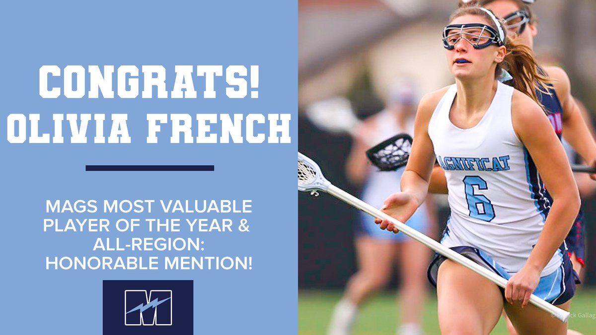 Magnificat is proud to recognize Senior Middie Olivia French with their Most Valuable Player of the Year Award! Liv has also been recognized by all the coaches in the Region by being voted All-Region: Honorable Mention! Good luck with SLU Field Hockey!