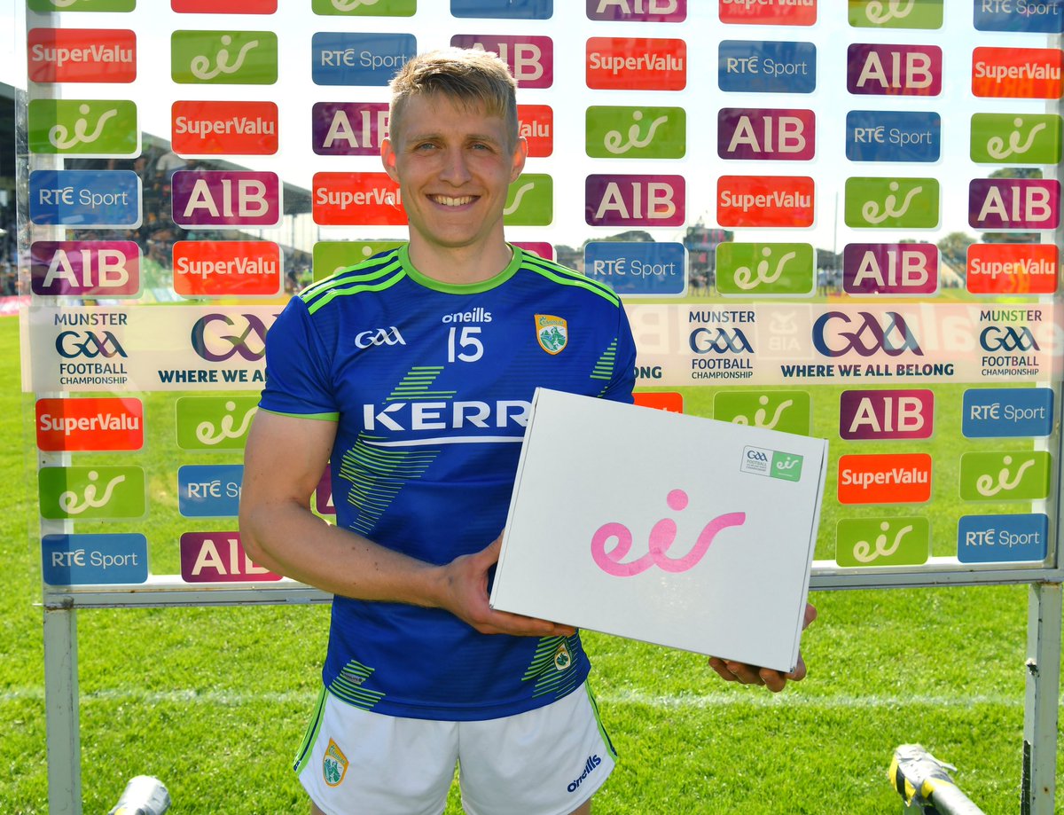 eir's tweet photo. Congratulations to Killian Spillane on a fantastic performance in Fitzgerald Stadium today as @Kerry_Official collected their 83rd Munster Title.
eir, proud sponsor of the GAA Football All-Ireland Senior Championship. #LetsMakePossible #ThatOneDay https://t.co/BClUE2m65y