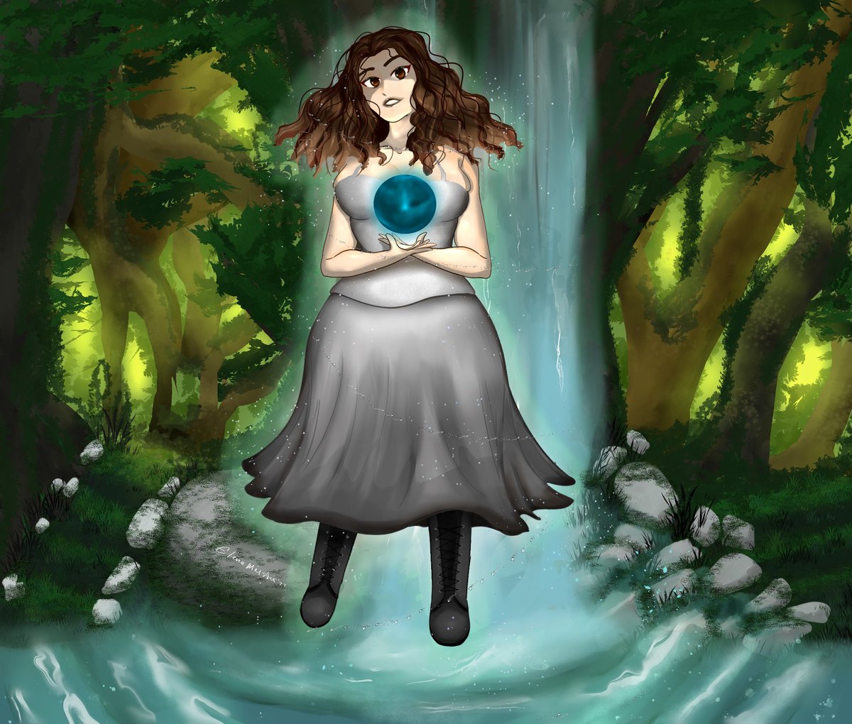 Heres a Commission piece of a mystic <a href="/Starrunner/">Indaliah</a>. She don't play <3
#commissionsopen #ArtistOnTwitter #anime #fanime #vtuber