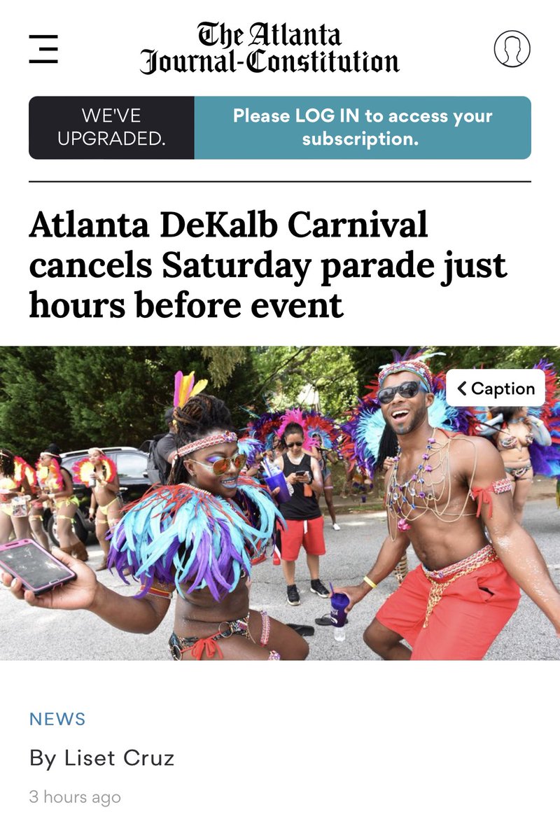 mrsginagill's tweet photo. Ppl in the Caribbean community know how terrible this is. Thousands of ppl plan for this event every year. The pandemic canceled it for the past 2 yrs. For @DeKalbCountyPD &amp; @ItsInDeKalb to do this is beyond disrespectful and disgusting. #carnival #MemorialDayWeekend https://t.co/cn86HmecnJ
