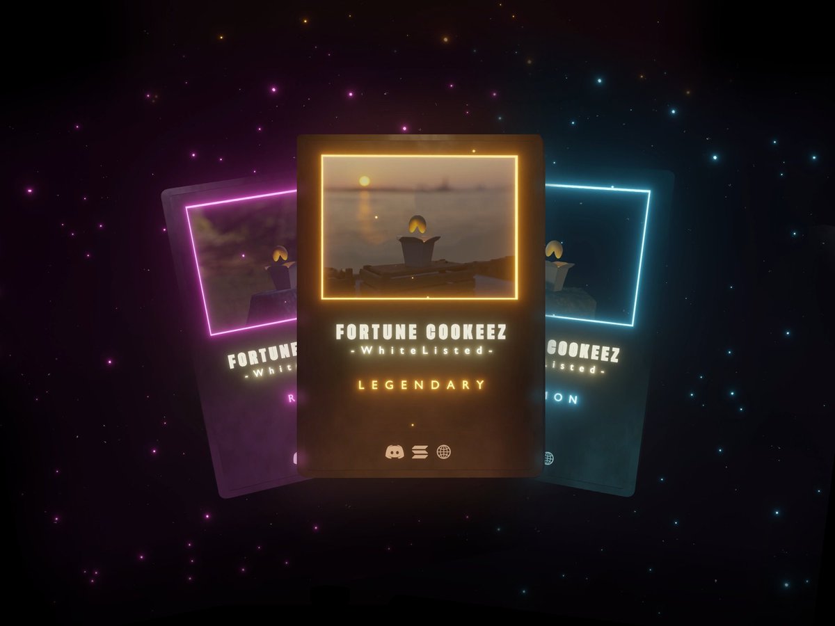 FortuneCookeez's tweet image. Introducing our innovative way of whitelisting!

🥉Common: Holders mint up to 2 NFTs

🥈Rare: Holders can mint up to 3 NFTs

🥇Legendary: Holders can mint up to 4 NFTs (discounted)

🎉Secure your whitelist token🎉
🥠Follow @FortuneCookeez 
🥠RT &amp;amp;❤️
🥠Tag frens

Must be in discord