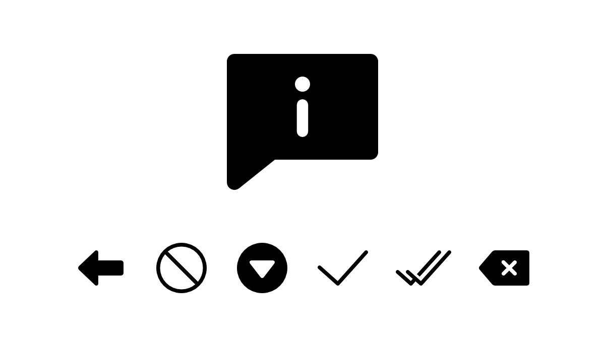 v7.2.0
- Added 51 new icons: Arrows, Signs, Marks