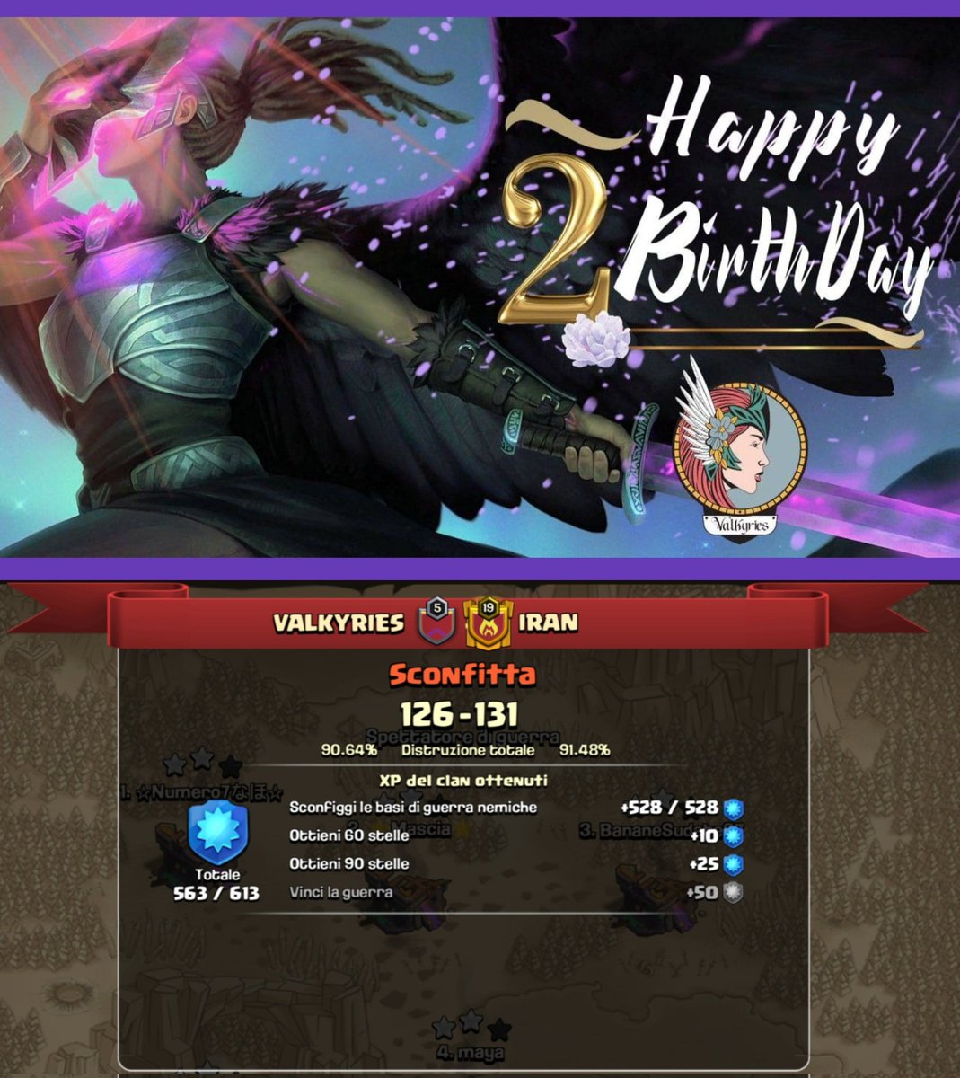 VALKYRIES 🏹25 maggio 2022
Anche il nostro 2° compleanno è passato con estrema velocità,si sà il tempo trascorso in buona compagnia scorre veloce ed è per questo che vi ringraziamo di aver combattuto l'ennesima battaglia al nostro fianco!Se sei donna entra t.me/+VjvF3ppOz7RL-…