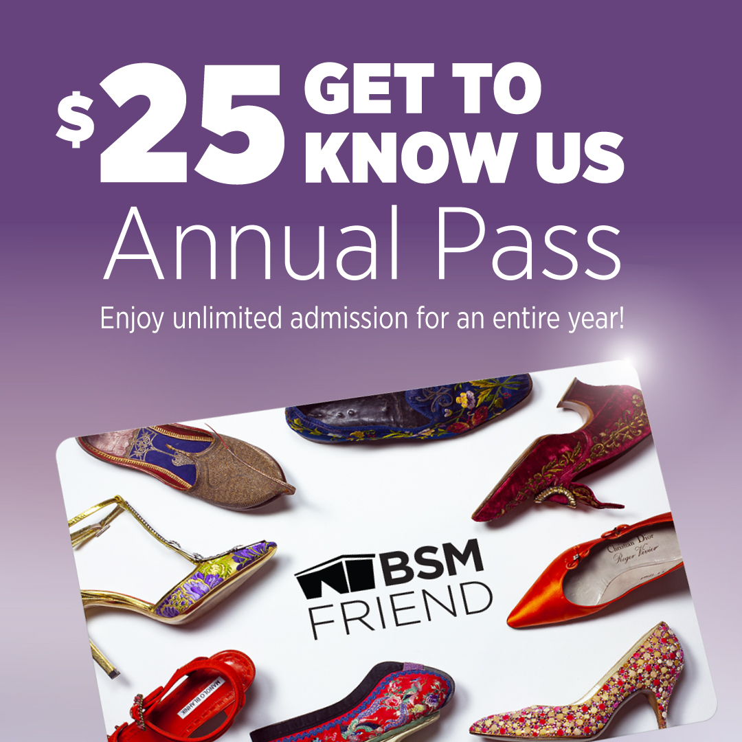 batashoemuseum's tweet image. Did you know we have a $25 annual pass? Enjoy unlimited admission to Toronto's favourite shoebox for an entire year. Learn more about our Friends of the BSM program on our website ~ batashoemuseum.ca/friendsofthebs…