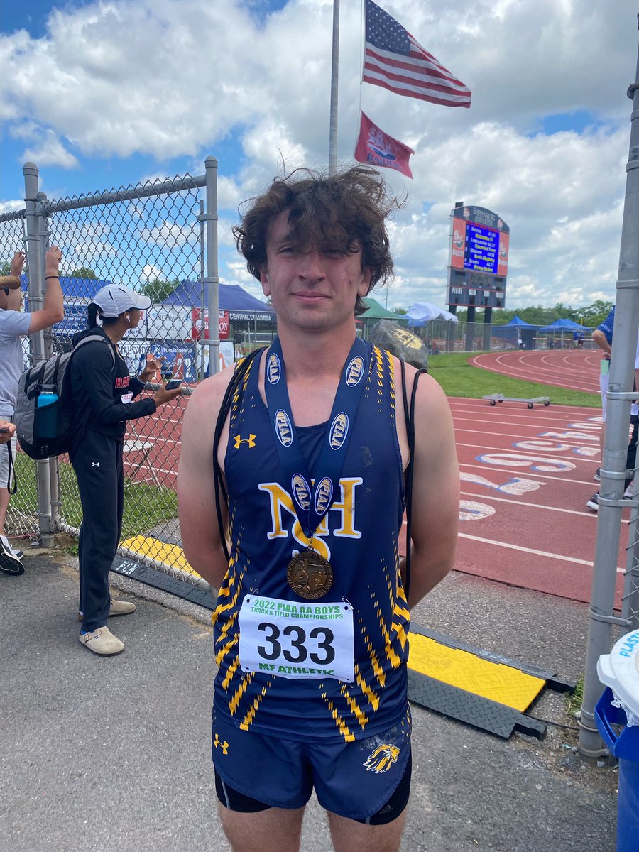 LionsNhs's tweet photo. Congratulations to our track and field athletes for their performances at the PIAA State Championships.
Kyle Northrup took 7th in the 400m
Marco Demeo took 9th in the high jump
Girls 4x800m relay took 19th
Boys 4x800m relay finished 23rd

Great job by all! https://t.co/T5cwu0C1E6