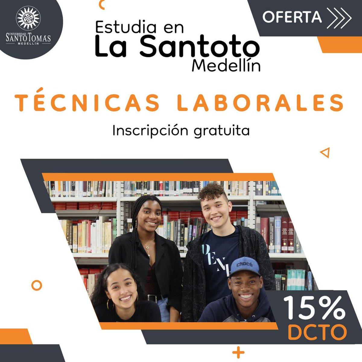 santotomed's tweet photo. Nuestra oferta académica se amplió. 😃 Ahora también contamos con técnicas laborales. ¡Estudia con nosotros! Inscripción gratuita.🧑‍🏫👨‍🏫👩‍🎓🧑‍🎓

#Santotomed #SantotoMedellin #UniversidadSantoTomas #OrgulosamenteTomasinos #LaSantoto #UstaMed #UstaMedellín https://t.co/YsTG4P8j71