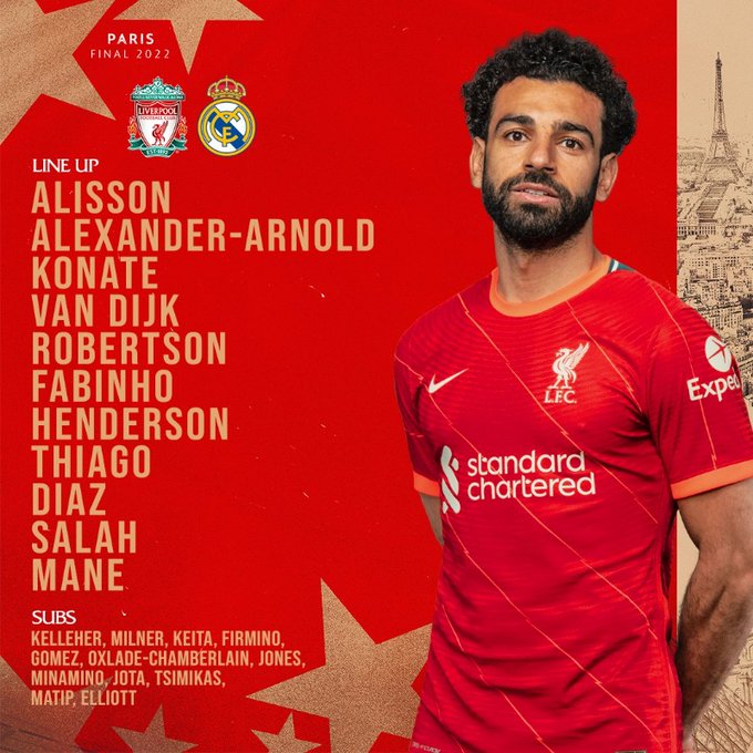 ⚽️ Liverpool squad for the Champions League final
#Liverpool