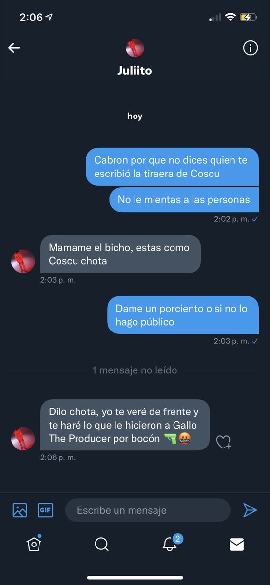 Hozwal_'s tweet photo. Mi gente yo no queria hacer esto pero Juliito me obligo hacerlo, no me quiere dar un porciento de la tiraera que le escribí para Coscu 🤥🔥‼️ https://t.co/8JaalWcqjY