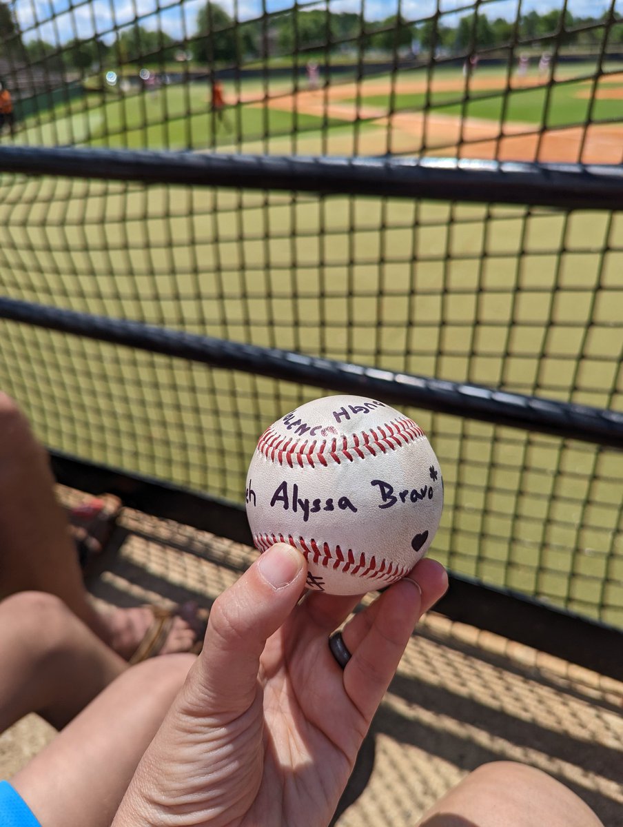 Vocalmama's tweet photo. Now we lv a baseball in each ballpark we visit w/name of someone lost to gun violence &amp; #'s for change.  Find your way to help. Open eyes of 1, it could be the 1 that tips the scale. @brianrayguitar @SinglePigeonAvl @MLB #Enough #EndGunViolence #EndGunViolenceNow #voteguncontrol https://t.co/iU7PYqa7zF