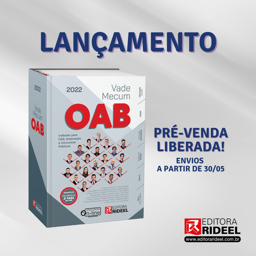 🛎️🛎️🛎️ Vale desconto!

🔹Insira o cupom de desconto na hora da compra: FESTARIDEEL 

⏳Promoção válida a partir das 13h do dia 29/05 até o dia 31/05 às 23h30.

👉Acesse o site da Editora Rideel e confira: editorarideel.com.br

#rideel #editora #aniversariorideel