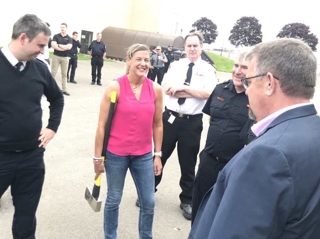 Today <a href="/myNBCC/">New Brunswick Community College</a> President Mary Butler stopped by the NB Assoc of Fire Chiefs AGM with @bhogan1961 and the NB Fire Marshal. NBCC trains hundreds of NB firefighters a year and we’re about to make that training even more accessible. Stay tuned! nbcc.ca/programs-cours…