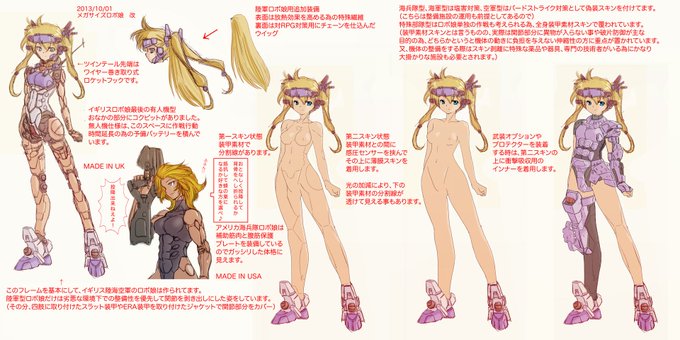 ロボ娘さんは運用思想により各国で設計は変わりますが基本は内部骨格の上に補助筋肉や装甲板、そして各種機能を持った人工皮膚を重ねて装着しています。 