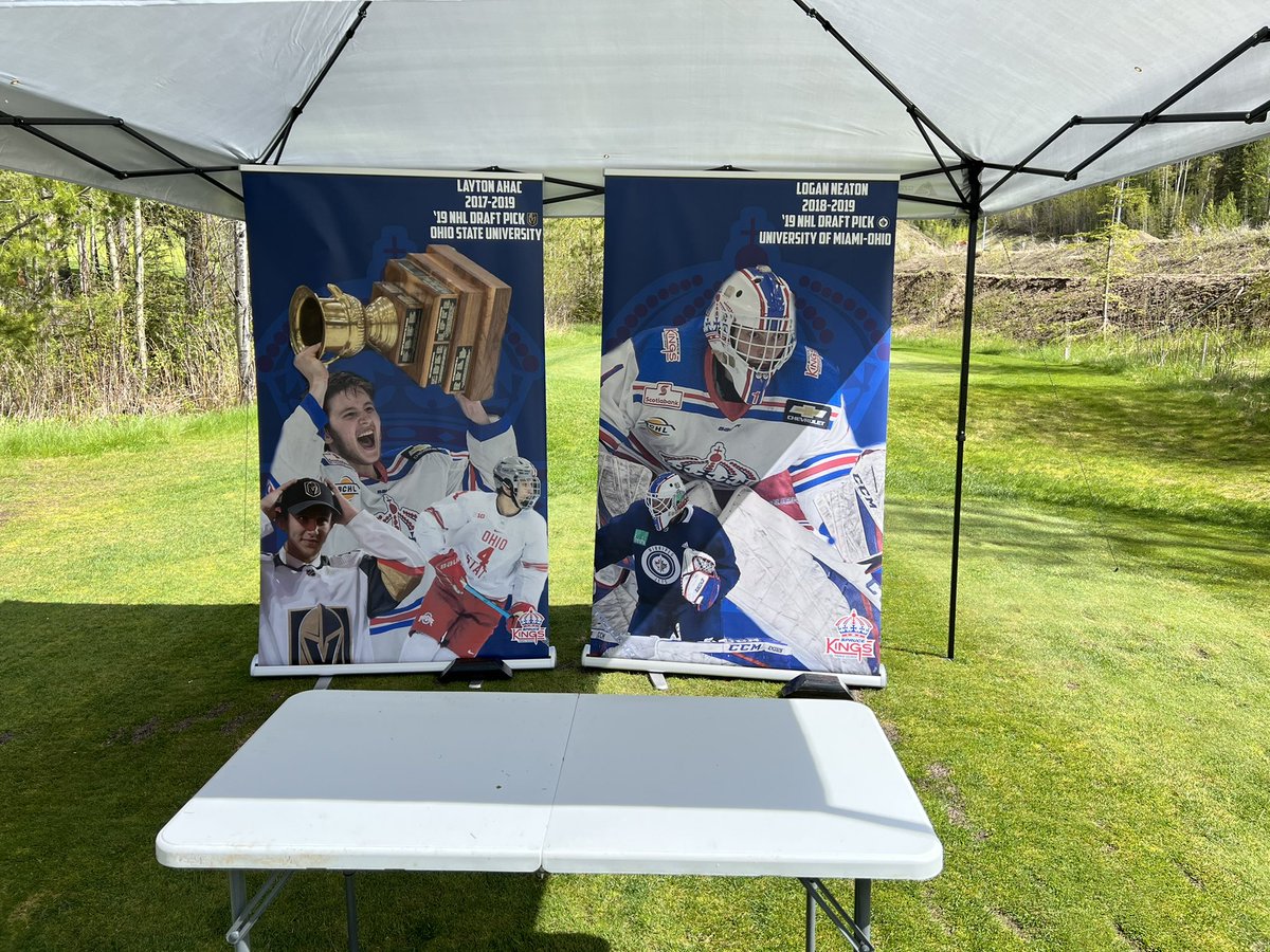 SpruceKings's tweet photo. Hello from the Aberdeen Glen golf course! ⛳️ 

The first annual Team Epp Charity Golf Classic is underway! We are set up on hole 6! 

@BraidenEpp https://t.co/su5jbyxymL
