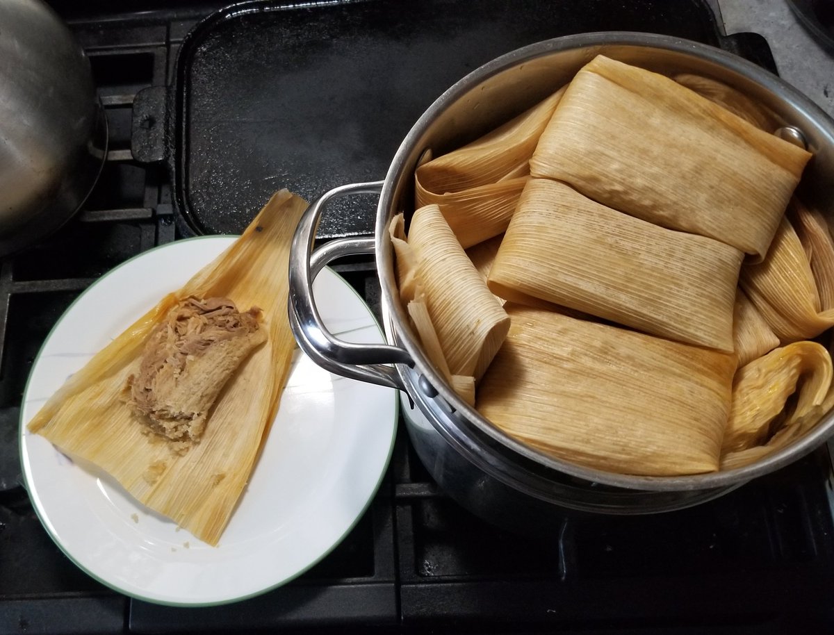 JMVanHornAuthor's tweet image. Tamales are done man. Darn good first attempt. Already have some revisions when we make them again.

Just glad I had a few hours to knock these out.

#weekenddinner #tamales #cornhusk #homecooking #Saturdaydinner #authorswhocook
