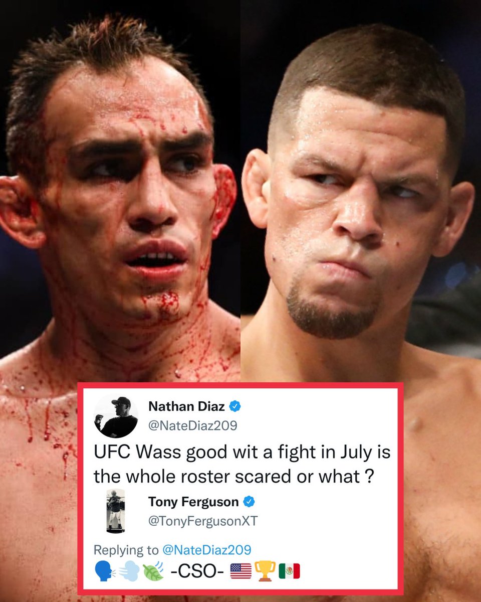 ChamatkarSandhu's tweet photo. Who's down for Nate Diaz vs. Tony Ferguson? 👀 https://t.co/bJVkKATUBc