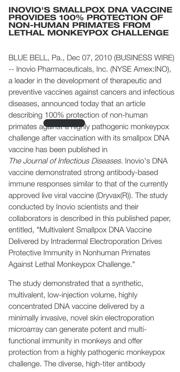 finalmetaverse's tweet photo. $INO SHOULD BE INTERESTING NEXT WEEK AND SOLID CLOSE ALSO AND THIS NEWS FRIDAY. #dod scaled money and been calling it for 2 weeks. #monkeypox vaccine #cellectra is the intra dermal technology. #RESEARCH 

https://t.co/H09n2yTqtV https://t.co/I4OyHypLpt
