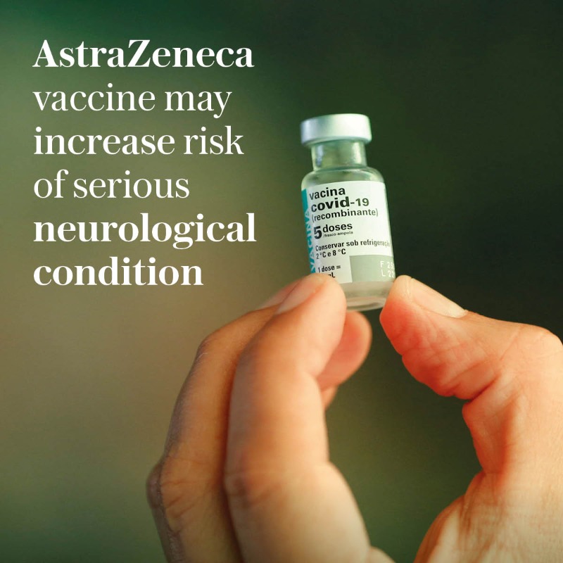 Telegraph's tweet photo. 💉 The AstraZeneca vaccine may increase the risk of the serious neurological condition Guillain-Barré syndrome with the jab’s Trojan horse delivery system possibly to blame, scientists believe, in a discovery which may apply to similar vaccines

https://t.co/EtEe2d73om