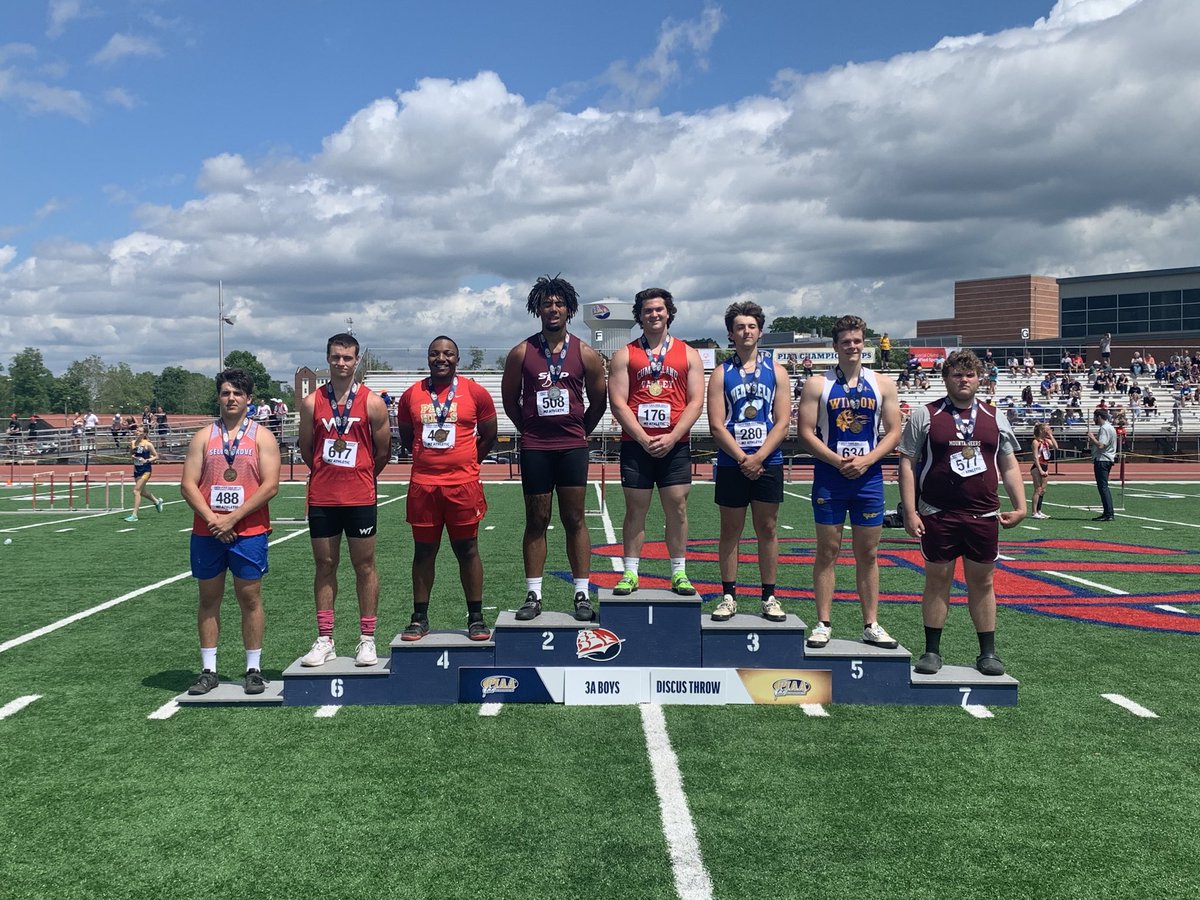 CVSDeagles's tweet photo. Wade Shomper won another gold medal in Discus!!!  PIAA State Champion for second day in a row!!!  Way to go Wade! https://t.co/VGPyIKvGvg