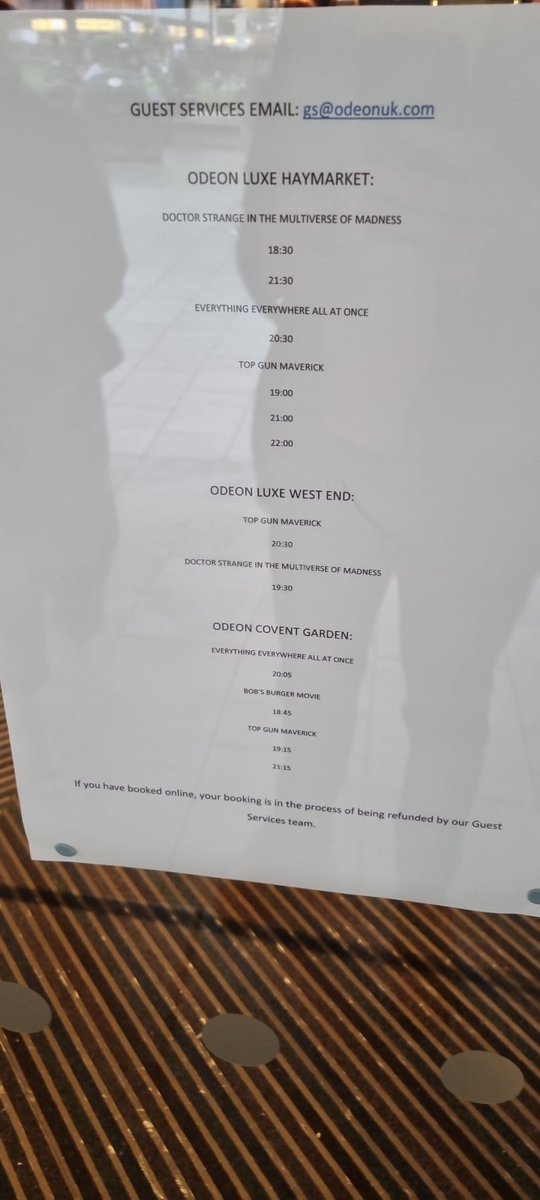 BramblesSimon's tweet image. @ODEONCinemas do not travel to Leicester square they have just cancelled everything. #fail #notresolved #nocomunition
