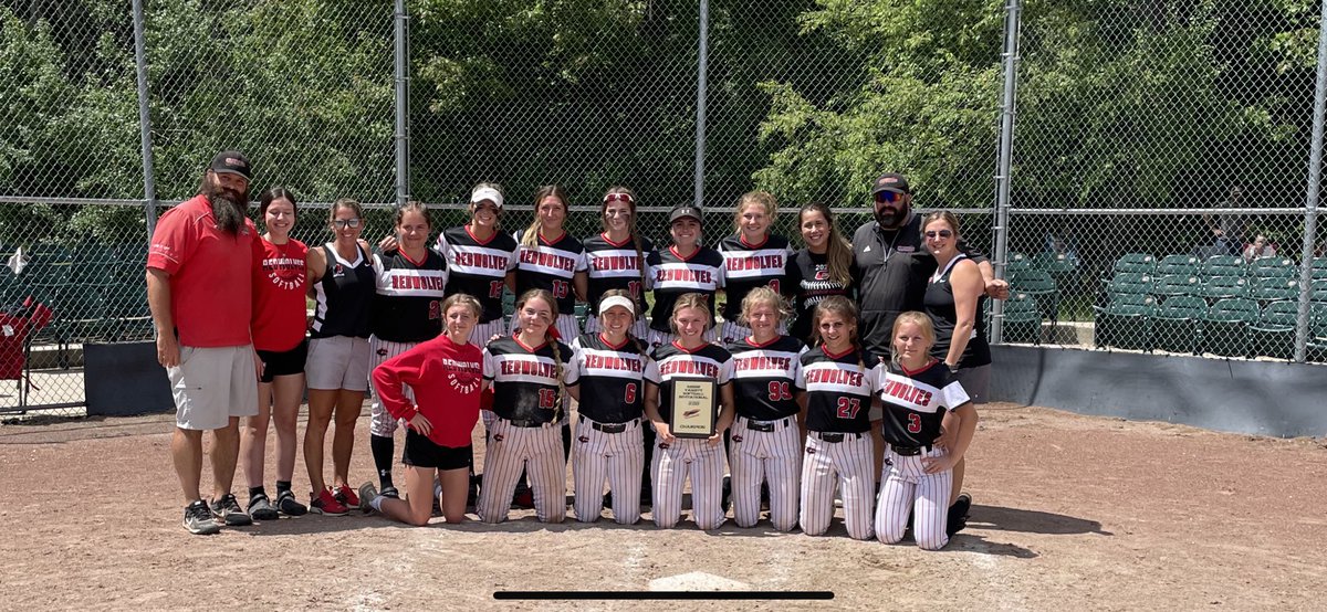 Took the trophy today, beating Reese 12-2 and Boyne City 8-0… the Redwolves pitching staff only allowed 4 hits on the day… <a href="/OrmsbyAva/">Ava Ormsby</a> added NOT 1, but 2 💣!