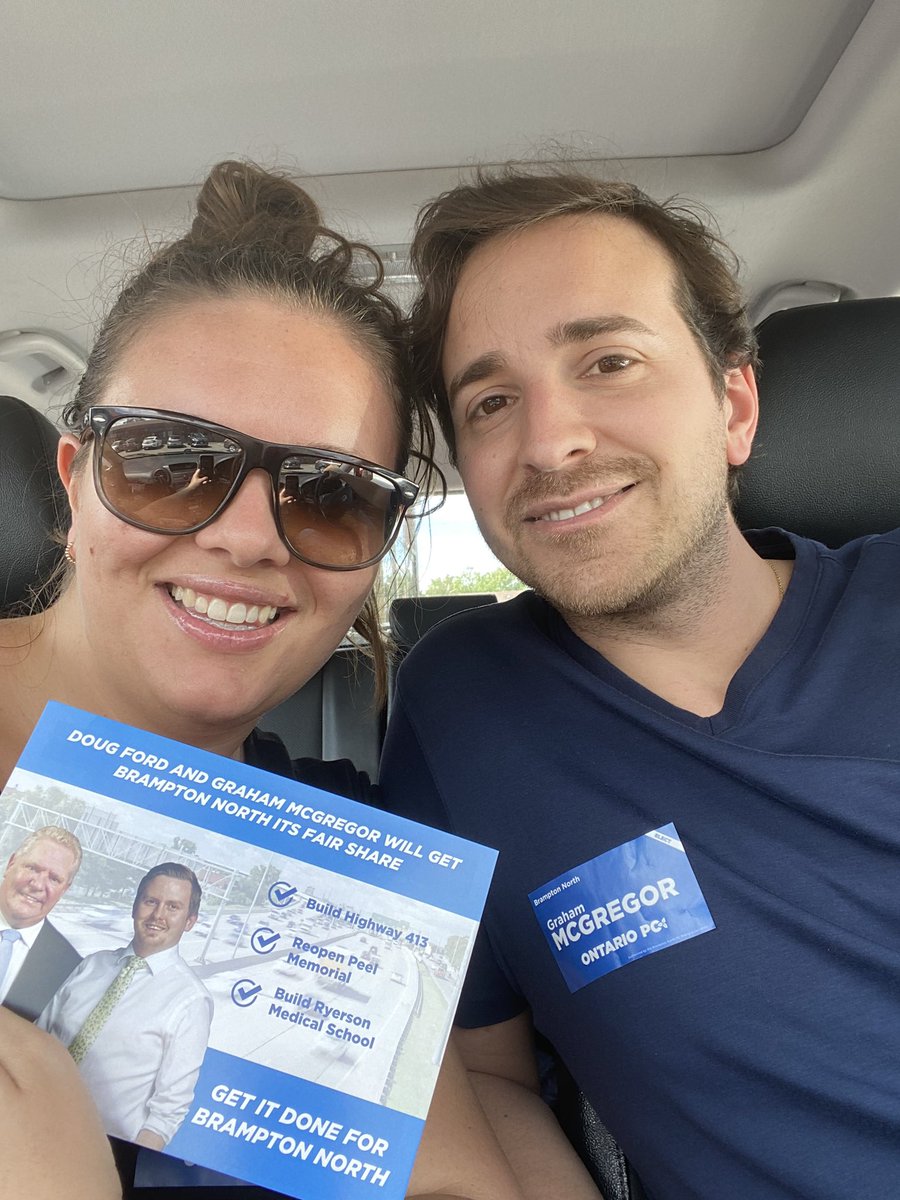 Gettin’ ’er done with <a href="/P_Osland/">Patrick</a> for <a href="/BramptonGraham/">Graham McGregor</a> out in #Brampton North. #onpoli #OntarioVotes #OntarioElection2022 #GetItDone