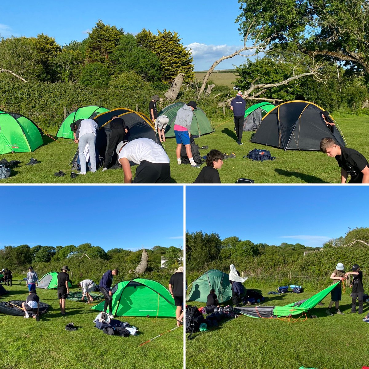 1st Days walking all completed and all students made it safe and sound to Kennexstone Campsite …tents up , cooking done and now to chill before lights out ❤️🖤<a href="/UrddAwyrAgored/">GwasanaethAwyrAgored</a> <a href="/officialCHS/">CHS</a>