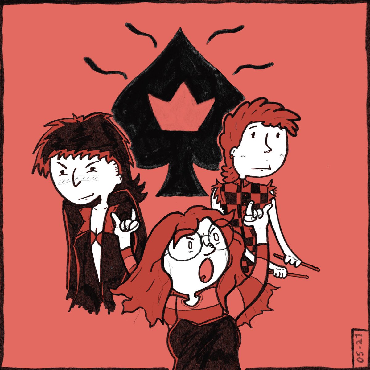 Artwork for swedish punk band Spader Kung