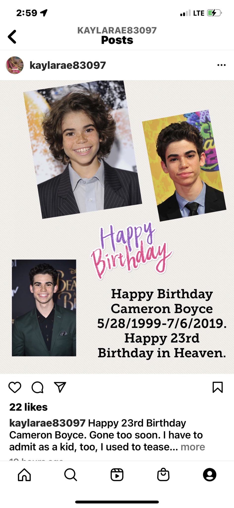 Happy Birthday Cameron Boyce. Gone too soon!     