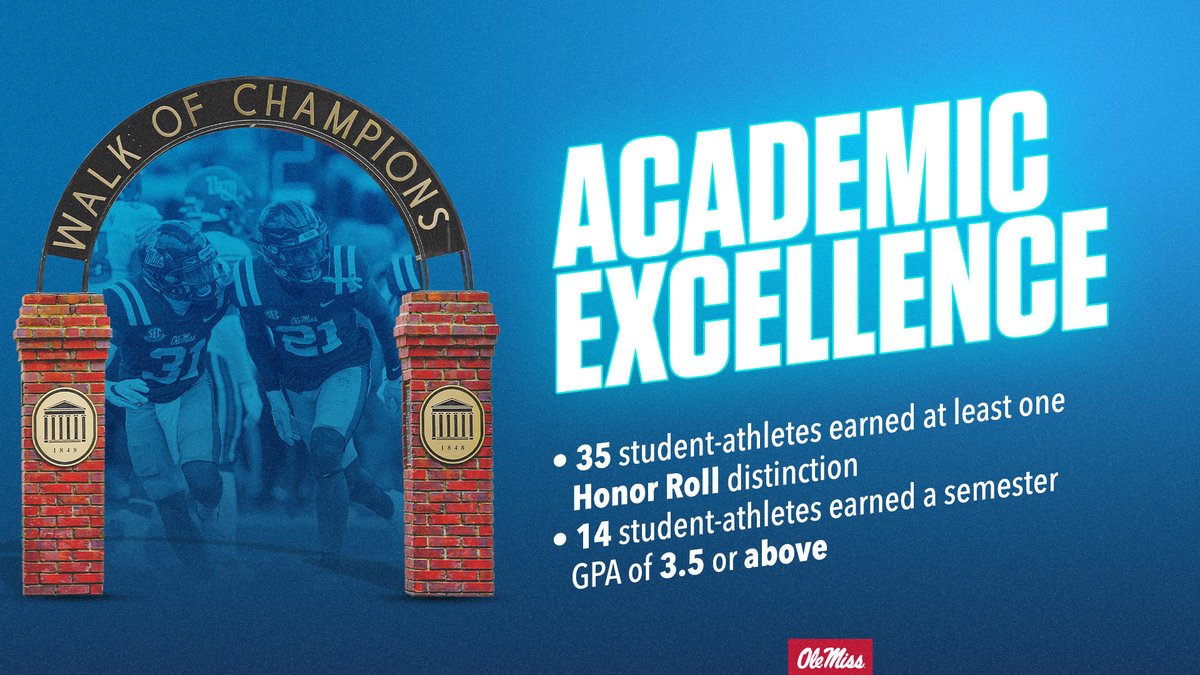 From OleMissFB: 𝙎𝙏𝙐𝘿𝙀𝙉𝙏-Athlete 📚🏈