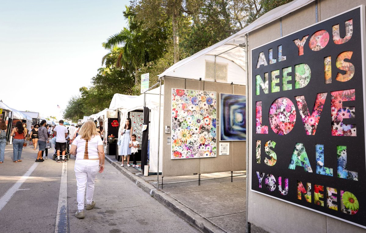 CGArtsFestival's tweet photo. All You Need Is LOVE Is All You Need 🌸

📍Coconut Grove, FL
🌴Art | Food | Family | Fun

#artfestival #artistcollection #coconutgrove #exploremiami #thingstodoinmiami #coconutgroveartfestival #miamiart #miamiartshow #cgaf #engagelive #art #miami #artist https://t.co/EjzXEfHf5Y
