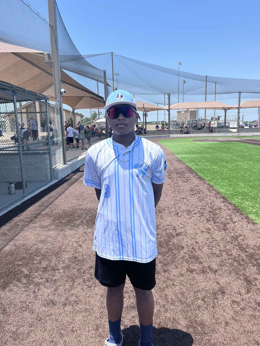 FiveToolTexas's tweet photo. F: @NTXWARBASEBALL 8, TBA Rangers 17U Red 3
PoG: Zachary Evans 5 IP, 7K, R, 0 BB | 2-4, 2B, RBI https://t.co/RoQ7kVoQc6