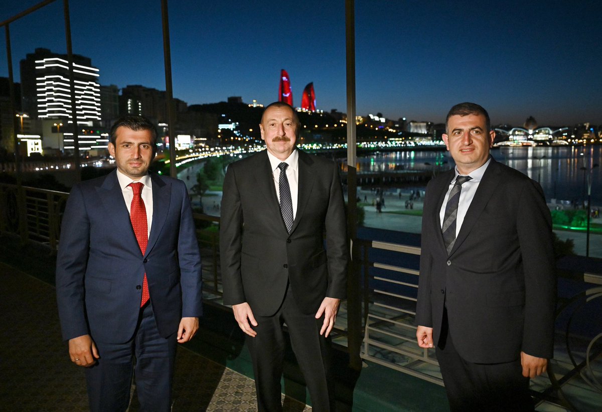 President of Azerbaijan Ilham Aliyev and First Lady Mehriban Aliyeva had lunch with Turkish President Recep Tayyip Erdogan and his wife Emine Erdogan