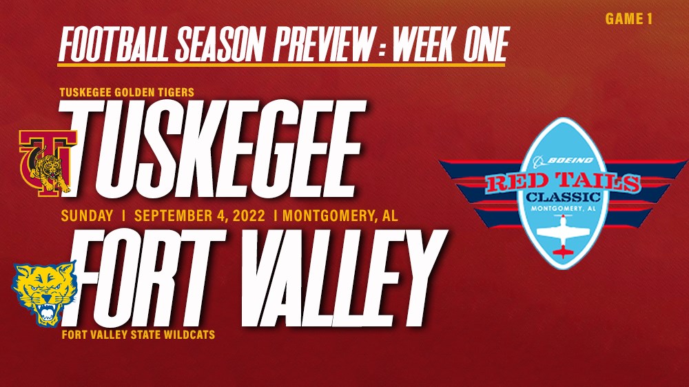 MyTUAthletics's tweet photo. Football Schedule Preview: 
Week 1 - Red Tails Classic 
@TU_Footba11

🆚 Fort Valley State
📍 Montgomery, Ala.
🏟 Cramton Bowl
⏱ 6 p.m. CT
📺 ESPNU

📎 x https://t.co/mb2rwkE7TZ

#ItsTheStandard 
#TuskegeeAthletics #ESPNU https://t.co/k4FRb7uudF