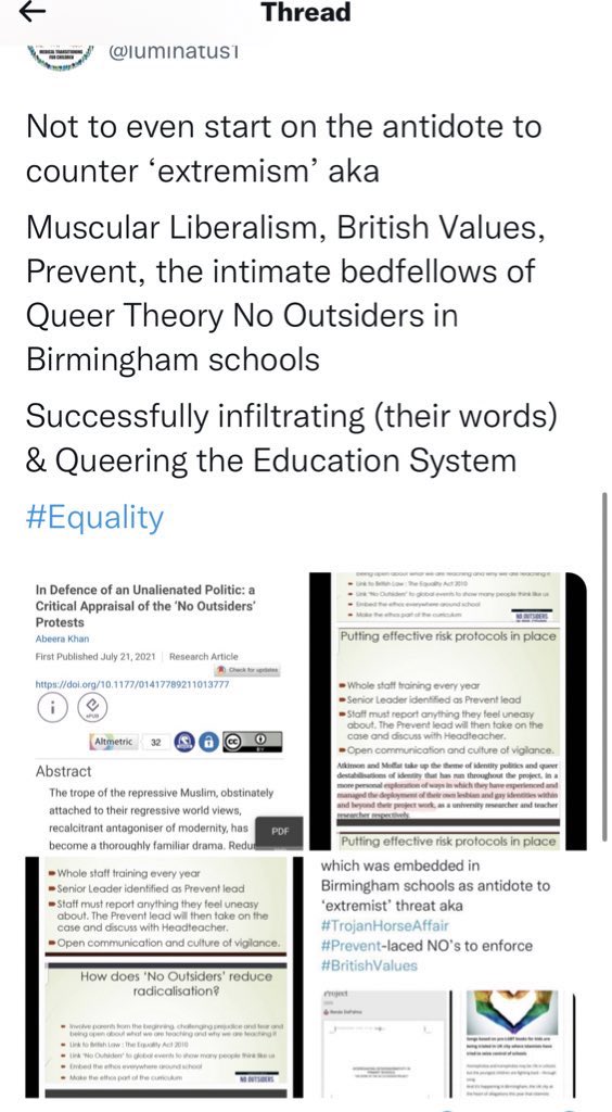 luminatus1's tweet image. 3+yr old AP’s Educated Eichmanns

4+yr old Parkfield’s Potential Radicals
Councillor says ‘next generation of ’Homophobes’

Culture of Vigilance

No Outsiders, the Queer Theory project, #embeds gender identity/sexualities into #hearts &amp;amp; #minds in kids formative years 

#Equality