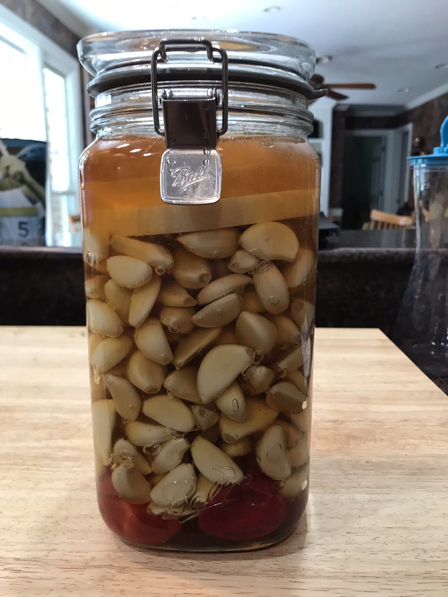 Rbrom13's tweet photo. @USALacrosseMag @NCAALAX Made a honey garlic hot pepper ferment https://t.co/zz3NM7Hofi
