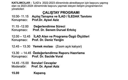 iauif's tweet photo. Bugün gerçekleşen İLAD Derneği 13. Kurum Bilgilendirme Çalıştayına #iledak akreditasyonuna başvuran bölümlerimizden öğretim elemanlarımız katılım sağladı. Bu verimli geçen çalıştay için @ilad_dernegi ve @iladiledak 'a teşekkür ederiz. https://t.co/tUr8qrHGSN