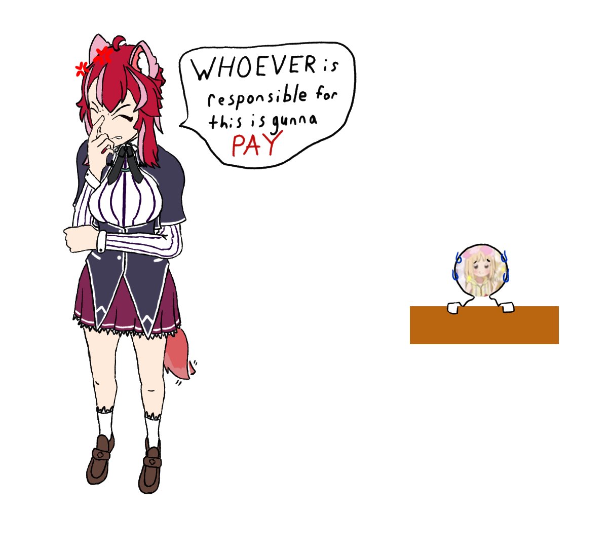 The_Darkeh's tweet photo. @MizunoNeo I am so sorry. Turned out pretty good tho all things considered #mizunukiart https://t.co/TLeiQXtJ5Y
