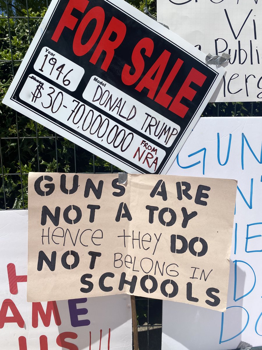 AldoButtazzoni's tweet image. More signs from the NRA protest #NRA #NRAprotest #NRAconvention
