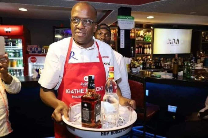 citizentvkenya's tweet photo. The Gift That Keeps On Giving: Polycarp Igathe Now Serving Drinks At Nairobi Bar https://t.co/eVPCO2VPsu https://t.co/Y2HfTHLnc7