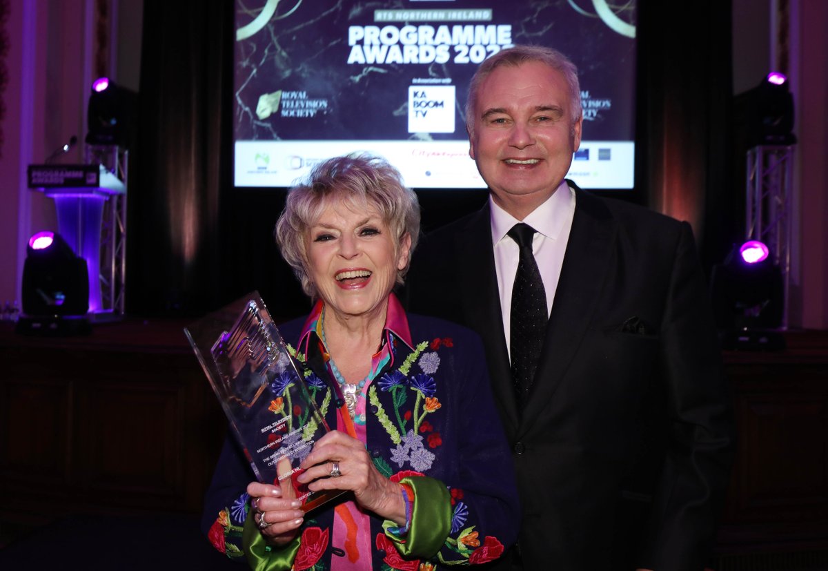 We are absolutely delighted to have Awarded the Brian Waddell Award for Outstanding Contribution to national treasure  Gloria Hunniford 🌟

Warmly presented by Eamonn Holmes, we were honoured to have Gloria attend the ceremony and accept her award in person 🏆
